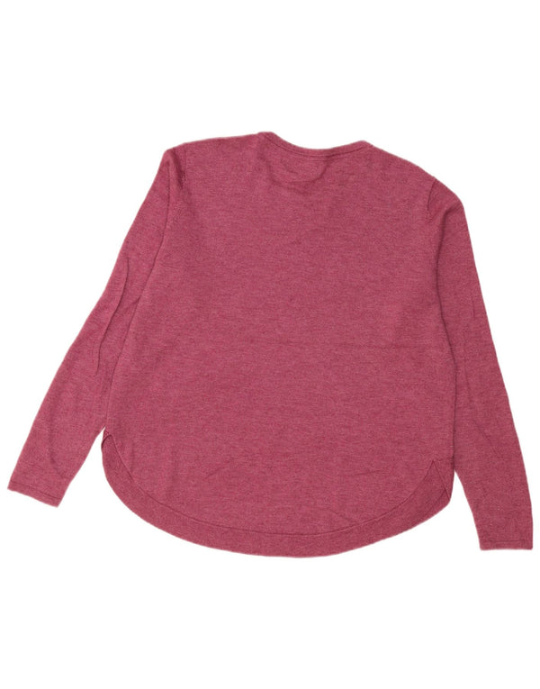 Maglione maglione con scollo a barca da donna Fat Face UK 14 Grande poliestere bordeaux