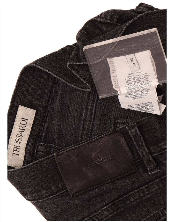 Jeans Straight Uomo Trussardi W34 L29 Cotone Grigio