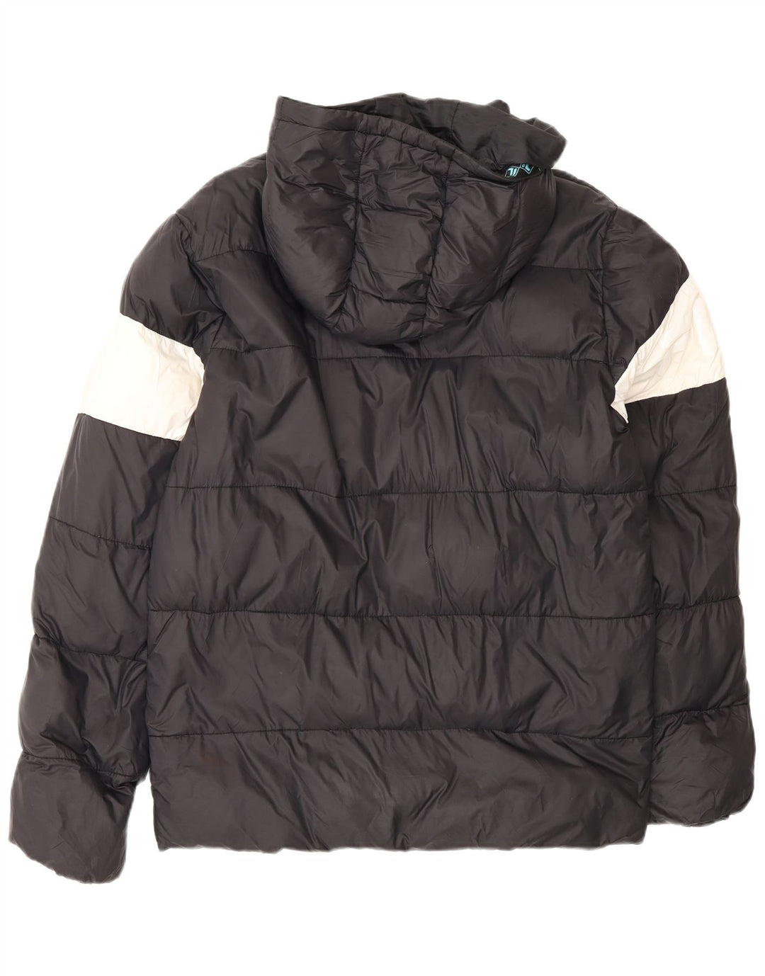 Giacca imbottita con cappuccio Fila da ragazzo 15-16 anni in poliammide color block nero