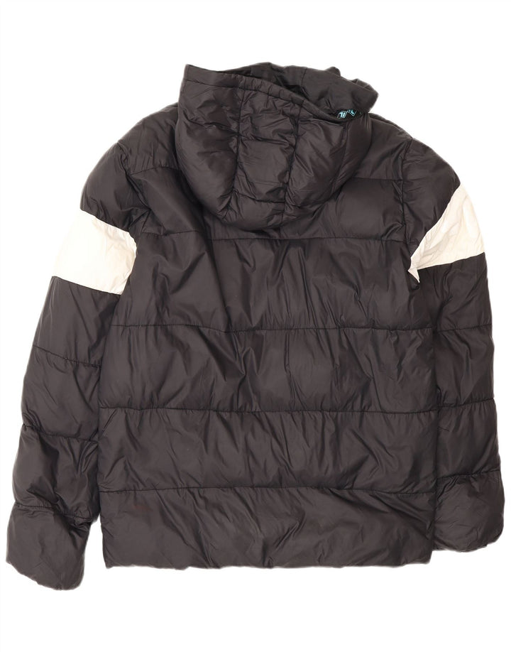 Giacca imbottita con cappuccio Fila da ragazzo 15-16 anni in poliammide color block nero
