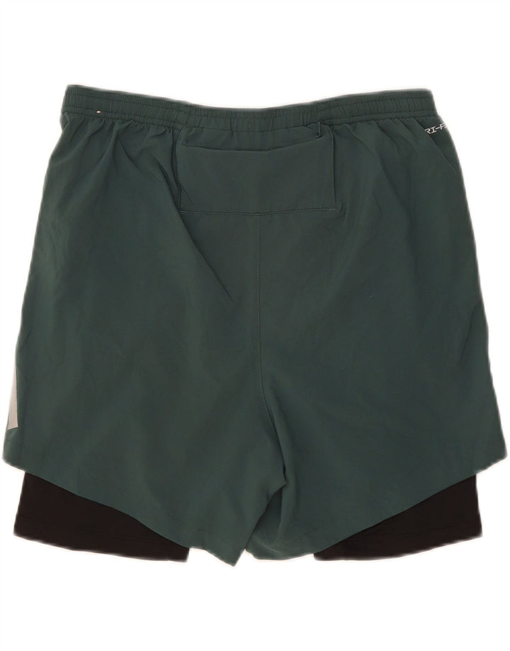 Pantaloncini sportivi Nike Dri Fit da uomo, grandi, in poliestere color block verde