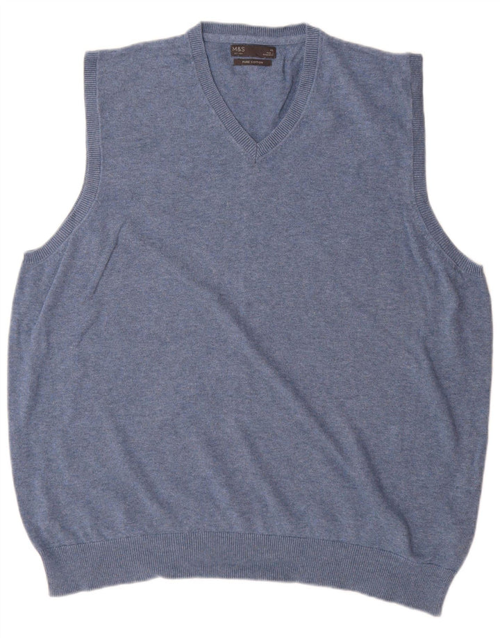 Canotta da uomo Marks & Spencer XL in cotone blu