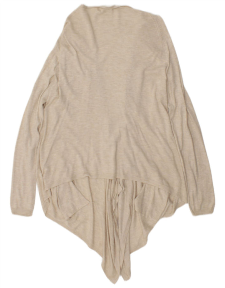 Maglione cardigan aperto lungo da donna Fat Face UK 14 Beige medio screziato