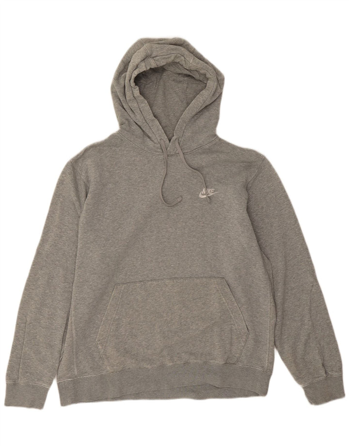 Felpa con cappuccio da uomo Nike Large in cotone grigio