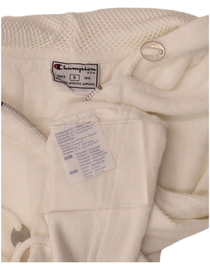 Maglione con cappuccio e zip senza maniche corto da donna CHAMPION UK 10 piccolo bianco