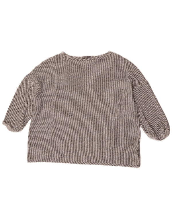Camicetta oversize da donna Zara con maniche a 3/4 UK 14 Grigio medio a righe