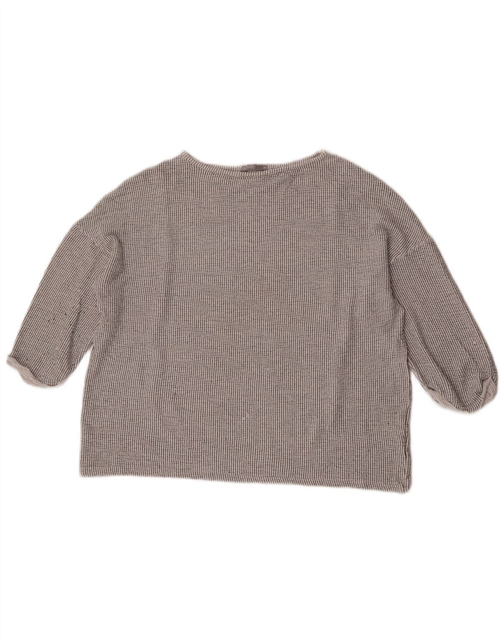 Camicetta oversize da donna Zara con maniche a 3/4 UK 14 Grigio medio a righe