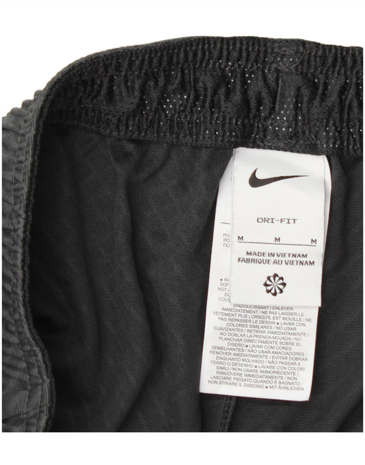 Pantaloncini sportivi Nike Dri Fit da uomo, poliestere geometrico nero medio