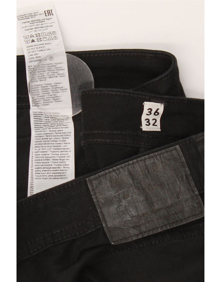 JACK & JONES Jeans Tim Slim da uomo W36 L32 cotone nero