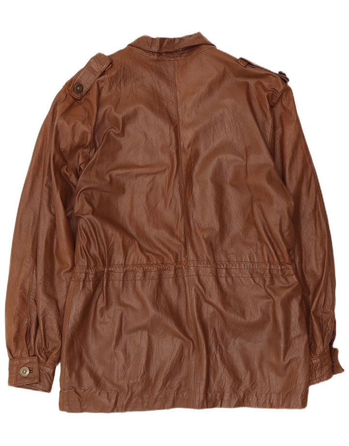 Giacca in pelle militare da donna Erika IT 44 Marrone medio