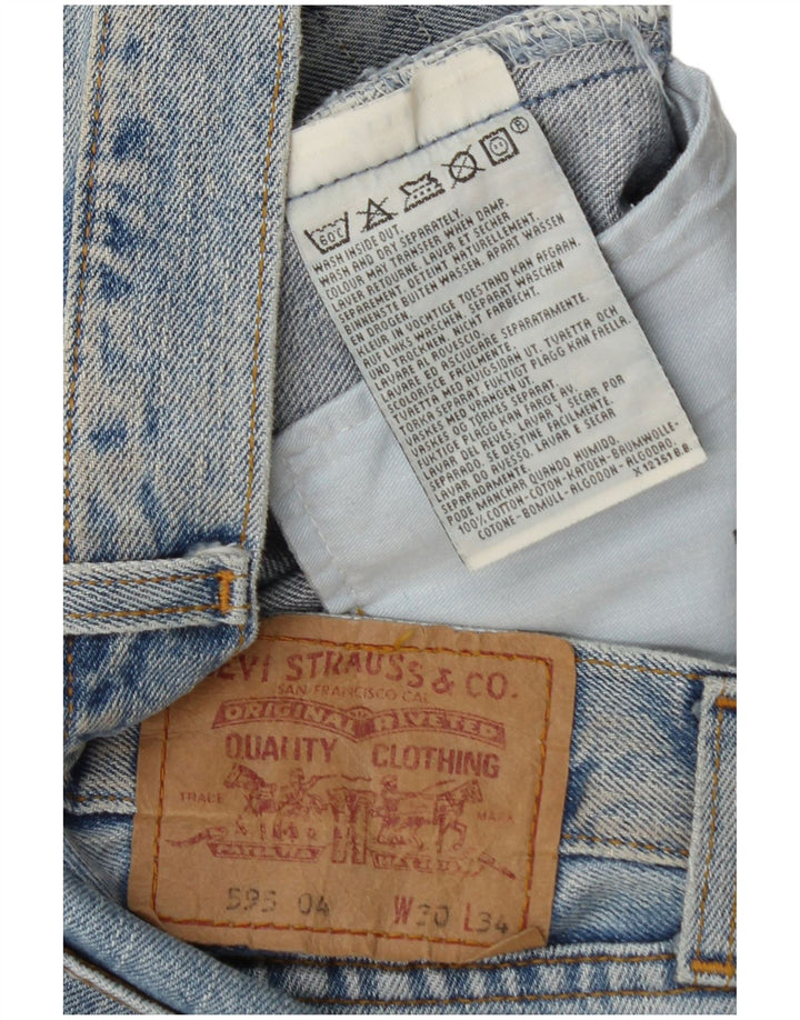 Levi's Donna 595 Jeans dritti W30 L30 Cotone Blu