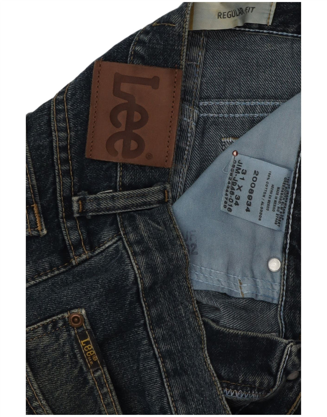 Jeans dritti Lee da uomo vestibilità regolare W31 L31 cotone blu