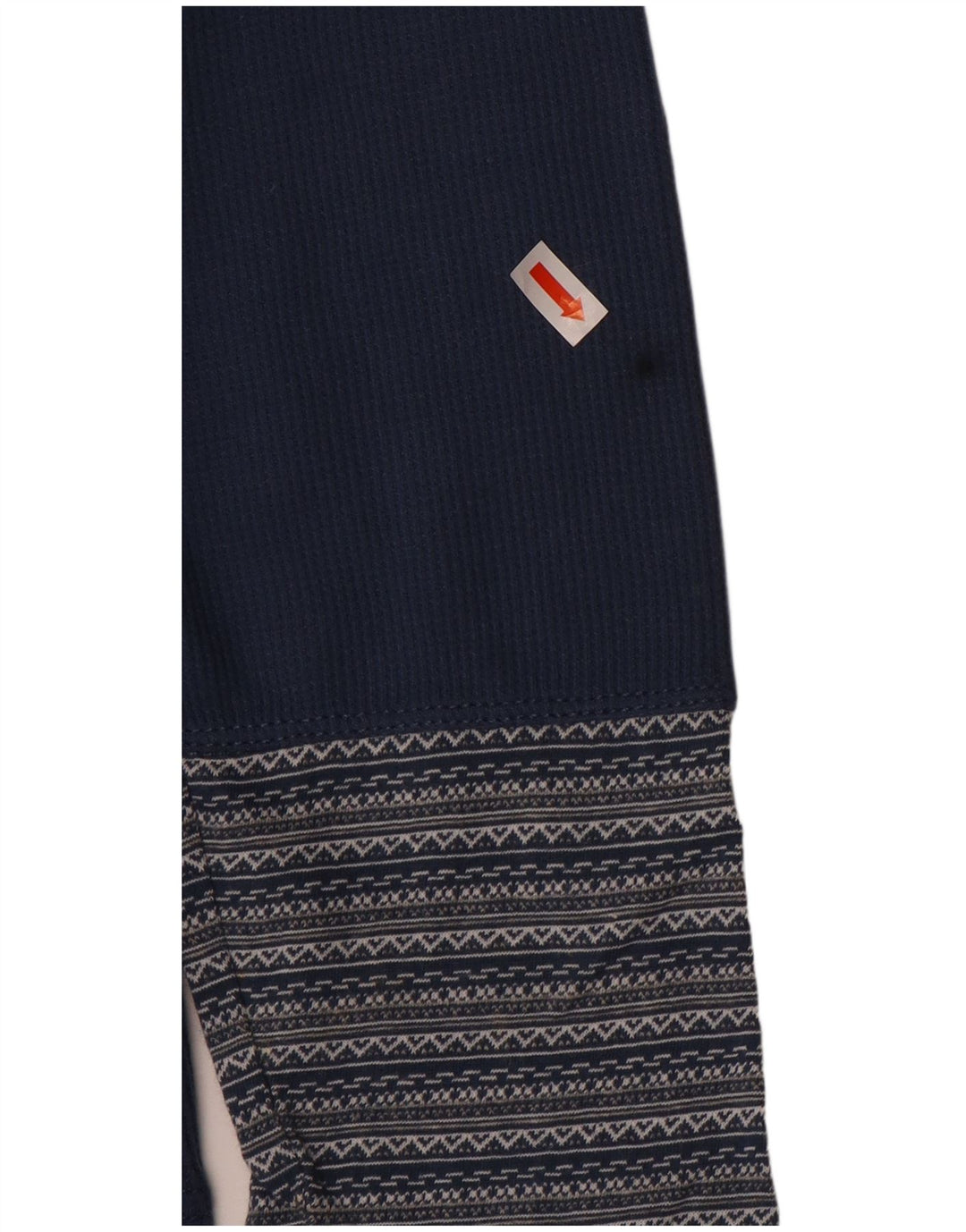 EDDIE BAUER Top da donna a maniche lunghe UK 16 Large in cotone a righe blu navy