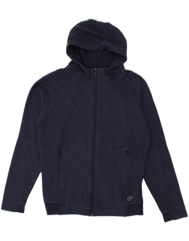 Felpa con cappuccio e zip da uomo PUMA piccola in cotone blu navy