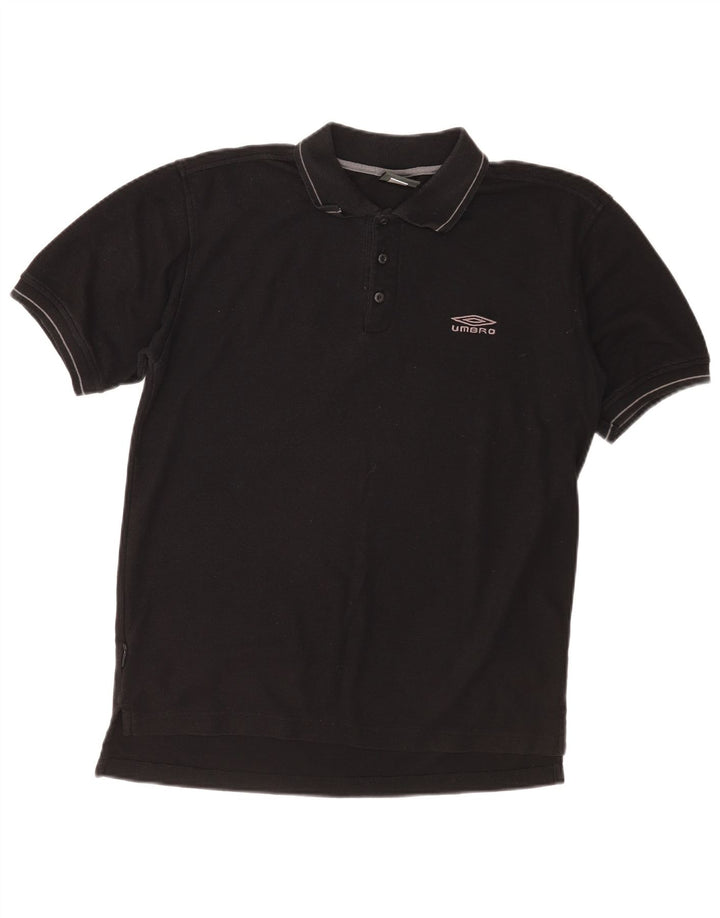 Polo Umbro da uomo in cotone nero medio