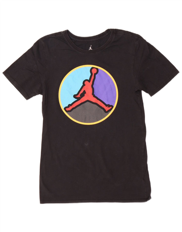 T-shirt grafica da uomo Jordan Top piccola in cotone nero