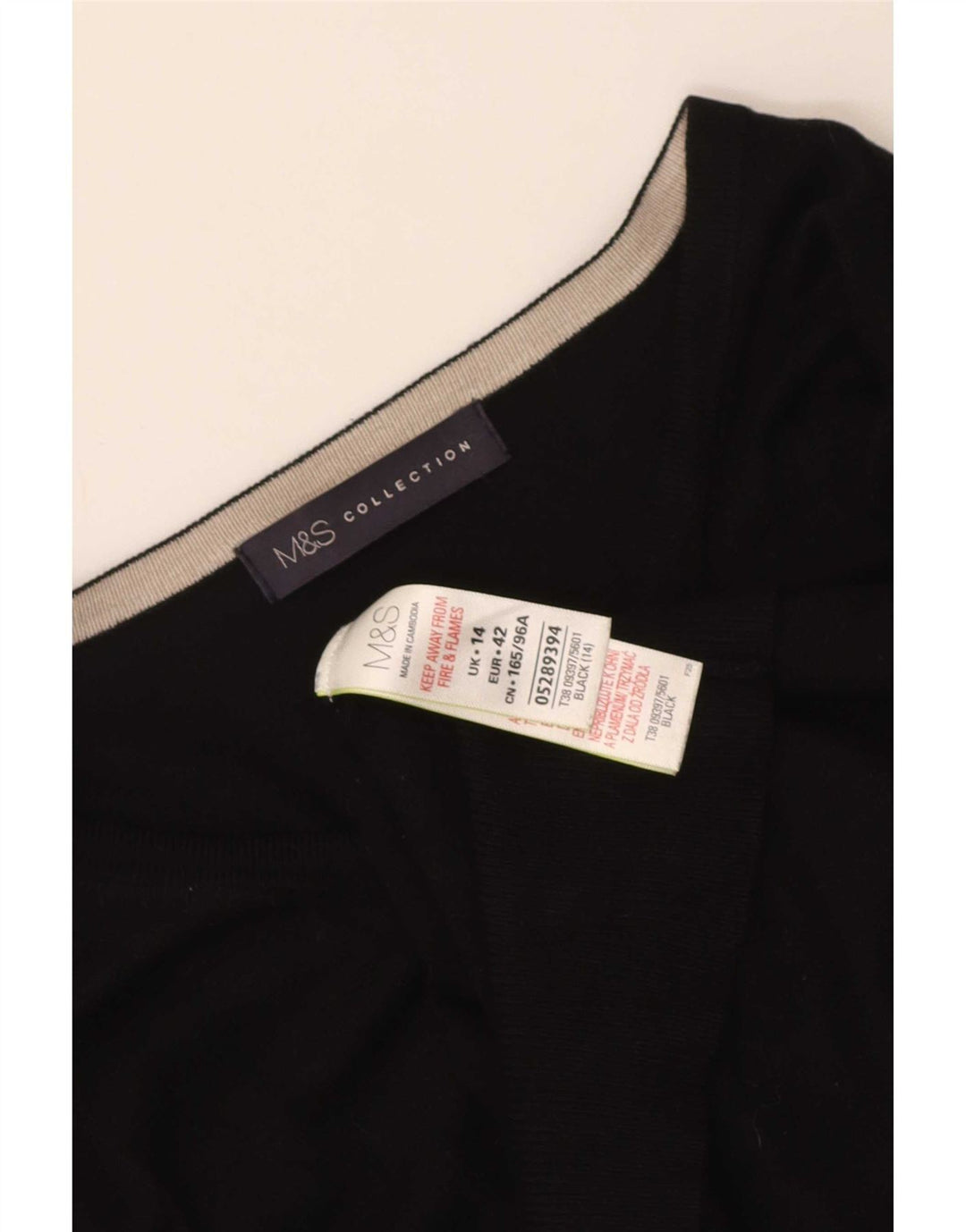Maglione cardigan da donna Marks & Spencer UK 14 Viscosa nera media