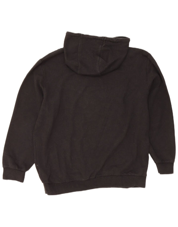 Felpa con cappuccio oversize grafica da donna Ellesse UK 16 grande cotone nero