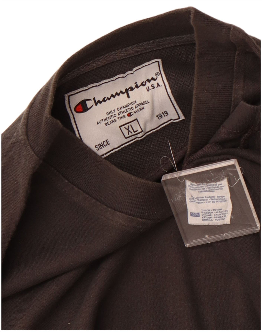 Maglia da uomo Champion a maniche lunghe XL in cotone grigio