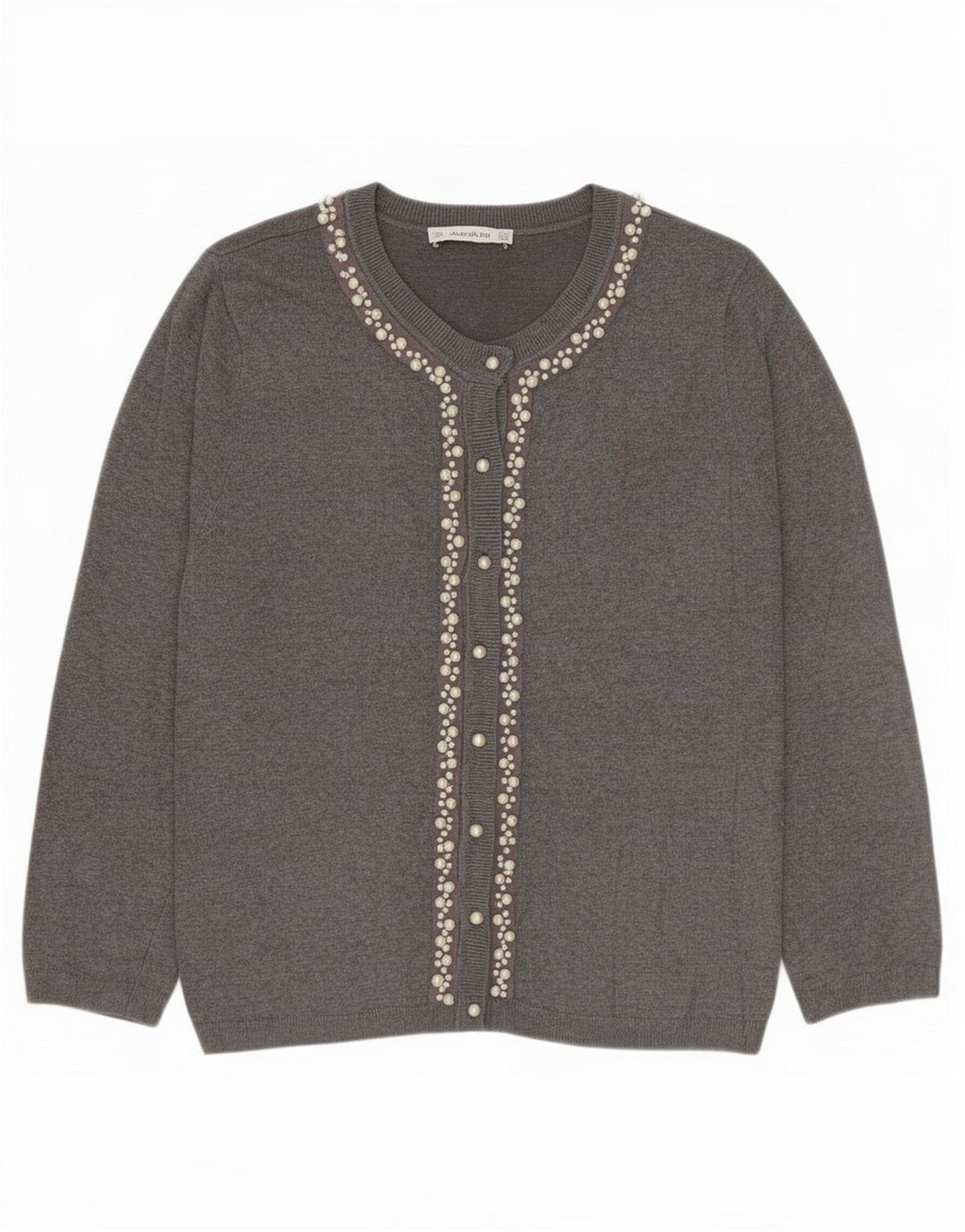 Maglione cardigan da donna Zara UK 14 grande grigio