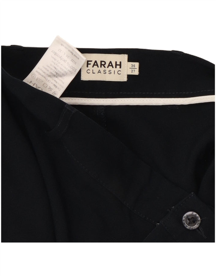 Pantaloni chino dritti da uomo Farah W36 L27 poliestere blu navy