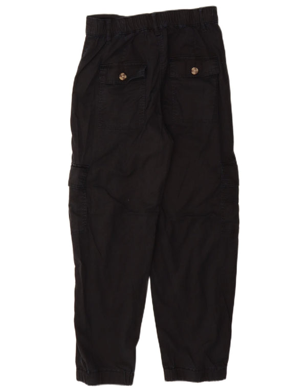 Pantaloni cargo a vita alta da donna Marks & Spencer UK 6 XS W25 L25 Blu navy