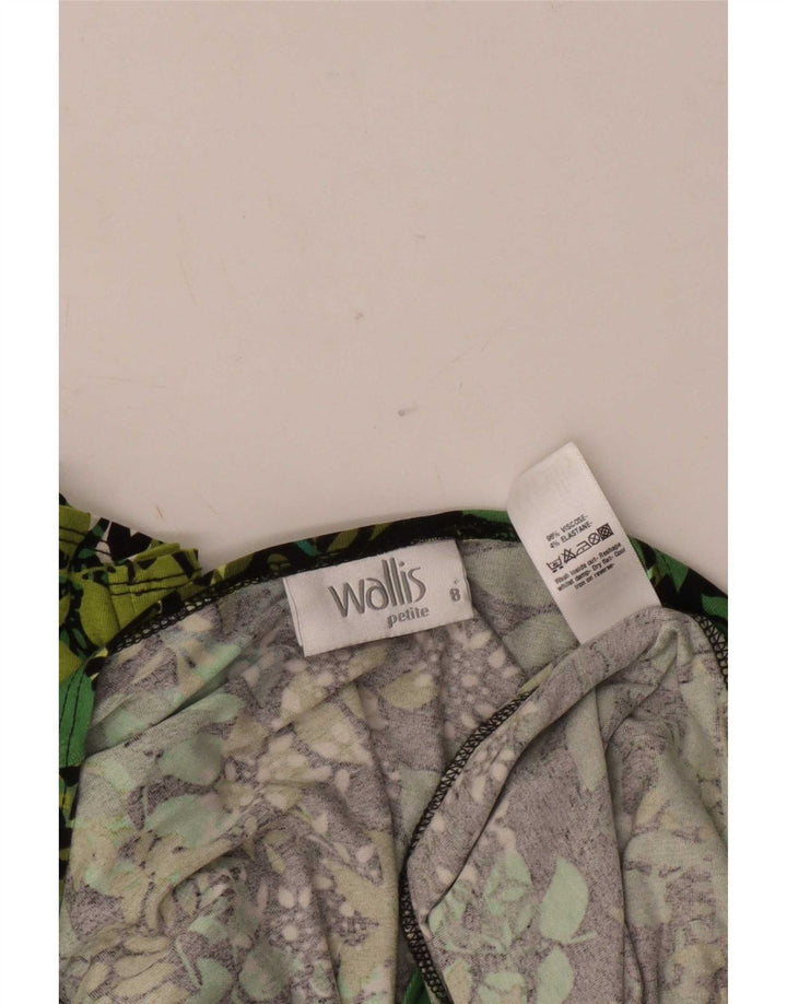 Abito basic da donna Wallis Petite con maniche a 3/4 UK 8 Piccola viscosa floreale verde