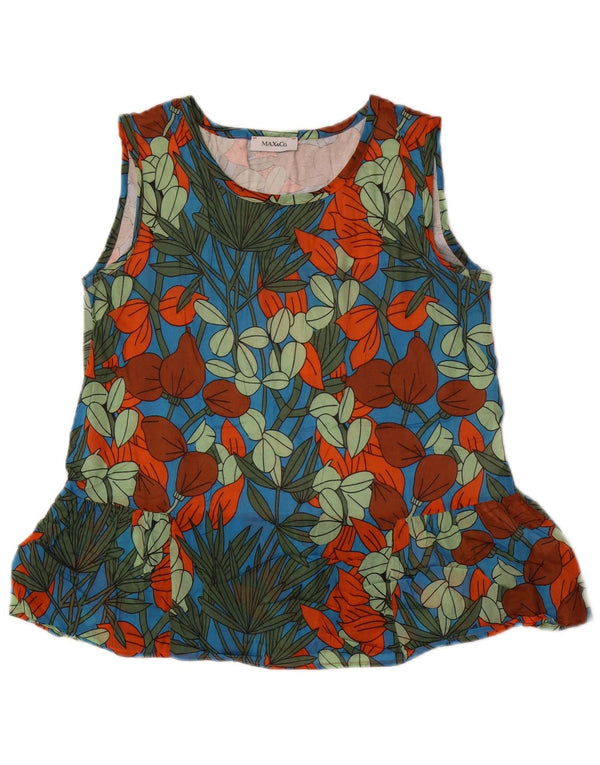 Max & Co. Camicetta senza maniche da donna UK 10 Piccolo floreale multicolore