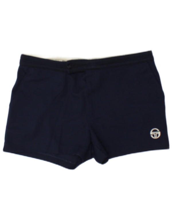 Pantaloncini sportivi da donna Sergio Tacchini UK 14 Large Blu Navy Poliestere