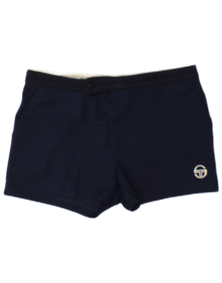 Pantaloncini sportivi da donna Sergio Tacchini UK 14 Large Blu Navy Poliestere