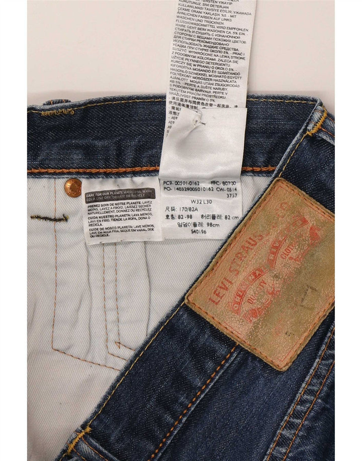 Jeans dritti da uomo Levi's W32 L30 in cotone blu