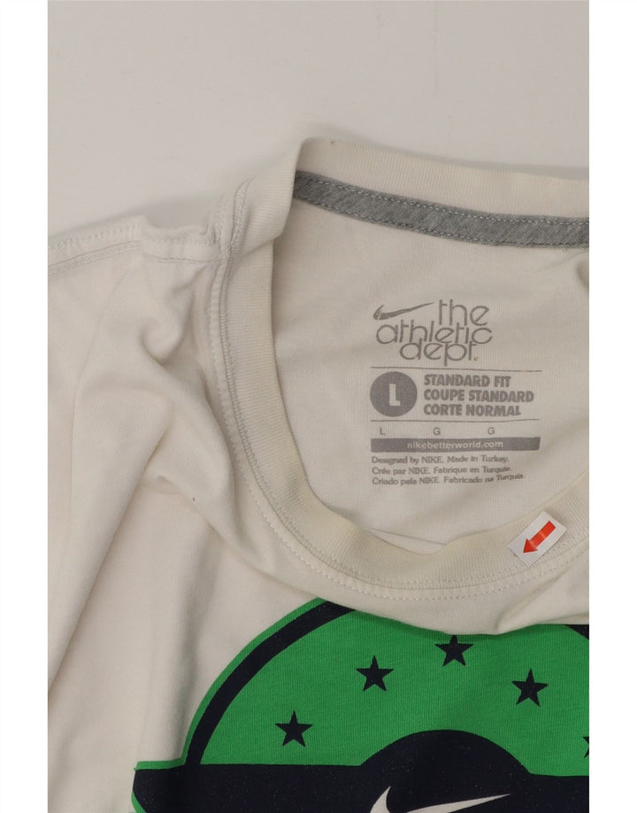 NIKE T-shirt grafica da uomo Coupe Standard con vestibilità standard, grande bianca