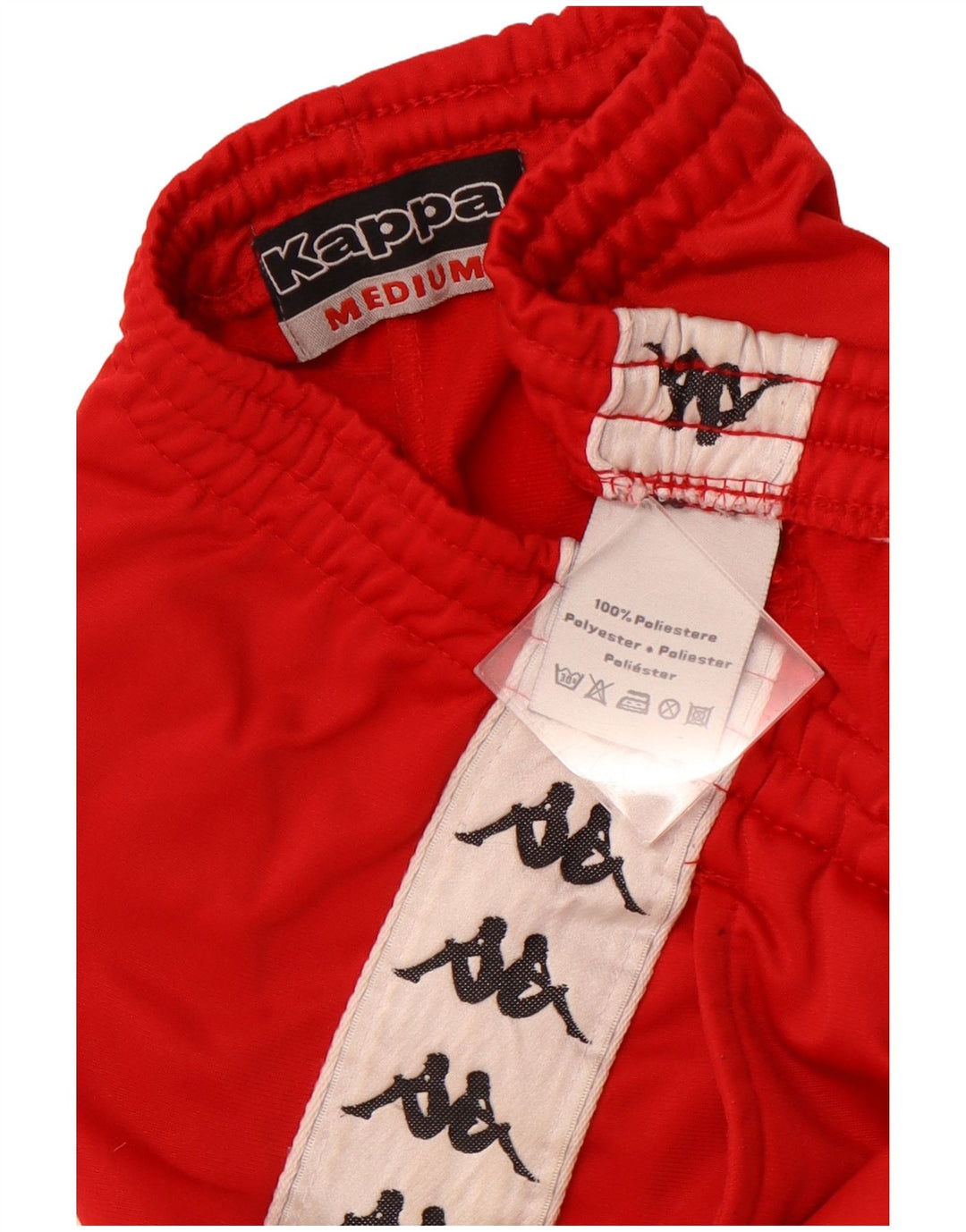 Pantaloni da tuta con grafica KAPPA da uomo in poliestere rosso medio