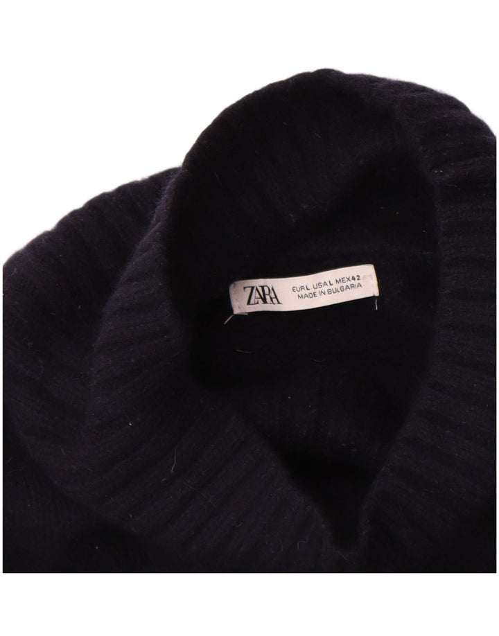 Maglione Zara da uomo con collo alto e maglione grande in lana blu navy