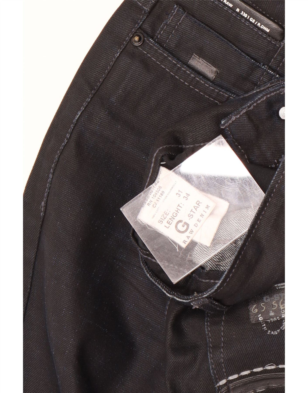 Jeans dritti da uomo G-STAR W31 L34 cotone nero