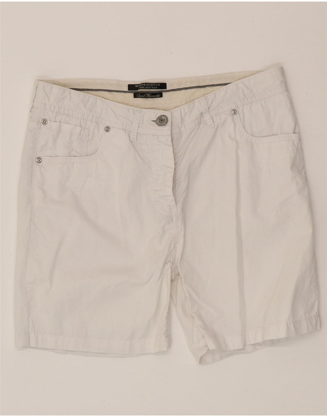 Pantaloncini casual da donna Maison Scotch W27 piccoli in cotone bianco