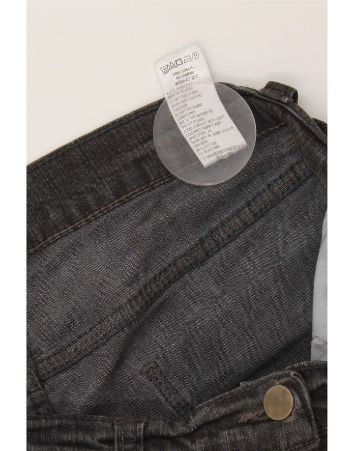 Jeans Bootcut da donna Marks & Spencer UK 12 Medio W30 L29 Cotone nero