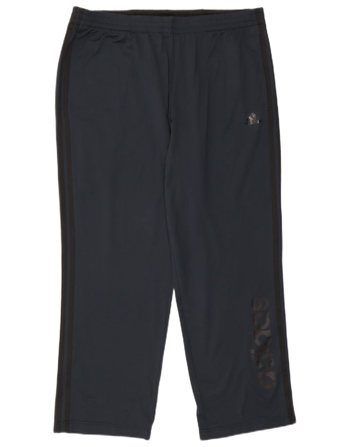 Pantaloni da tuta Adidas Climalite Graphic da uomo XL in poliestere blu navy
