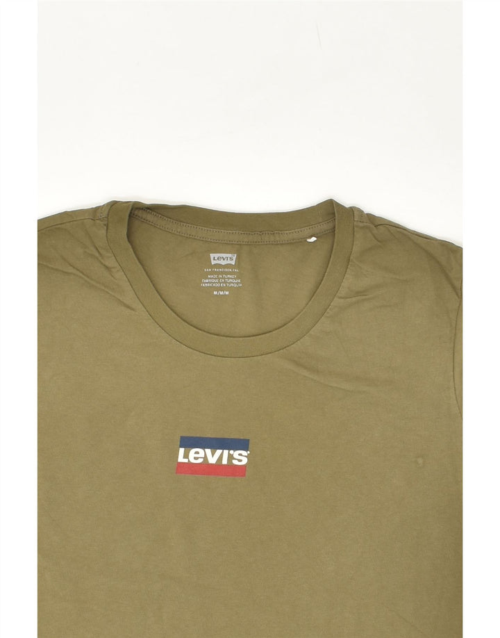 LEVI'S Mens Graphic T-Shirt Top Medium Green Cotton Vintage Levi's and Second-Hand Levi's from Messina Hembry 