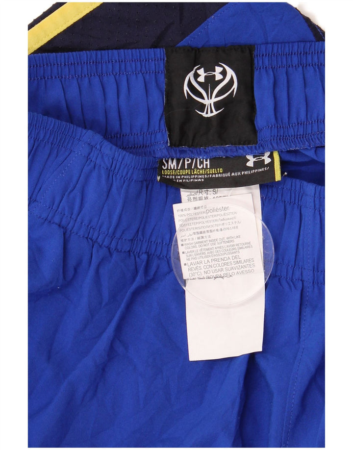 Pantaloncini sportivi da uomo Under Armour piccoli in poliestere color block blu