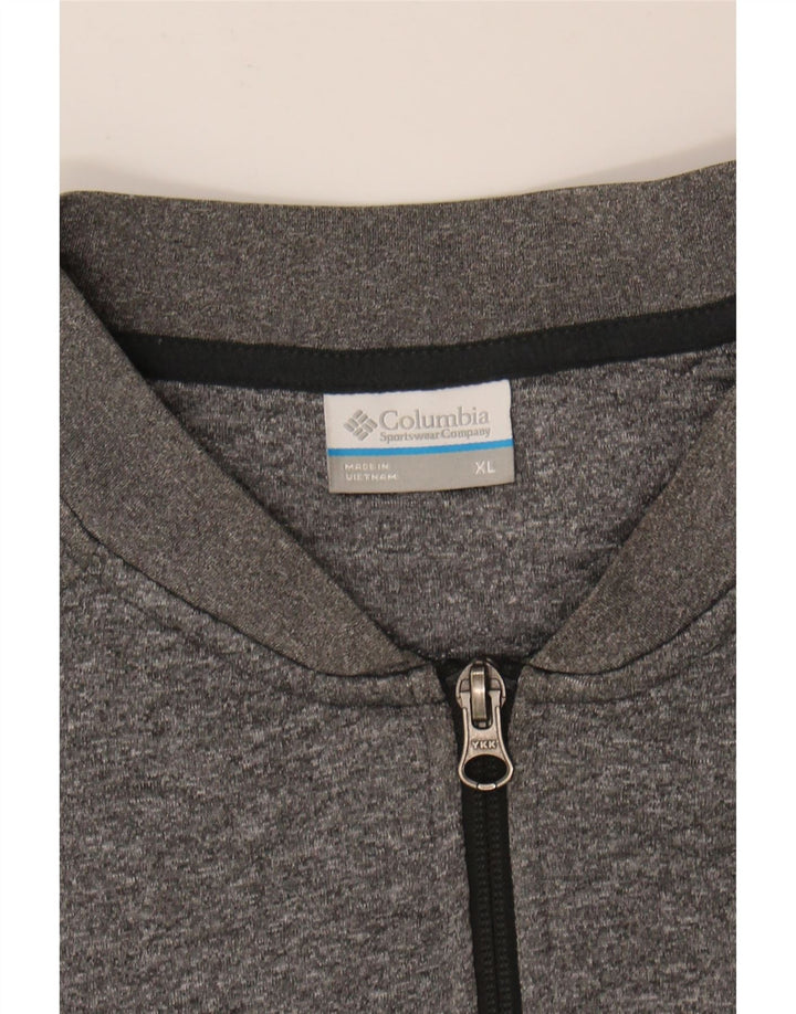 COLUMBIA Womens Tracksuit Top Jacket UK 18 XL Grey Polyester Vintage Columbia and Second-Hand Columbia from Messina Hembry 