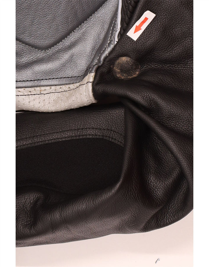 Tuta da uomo in pelle grafica Spool IT 52 XL W36 L30 Pelle nera