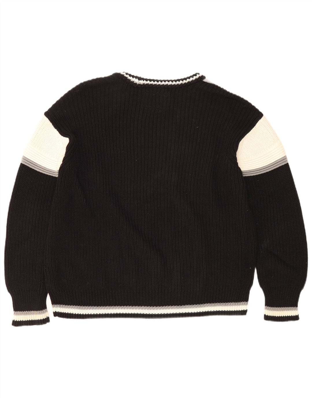 Maglione maglione girocollo con grafica da uomo Superdry blocco colore nero medio