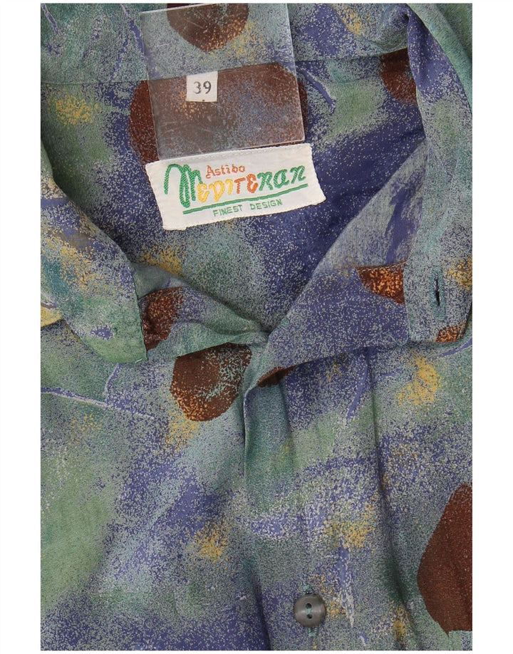 ASTIBO Mens Abstract Pattern Shirt Size 39 Medium Multicoloured