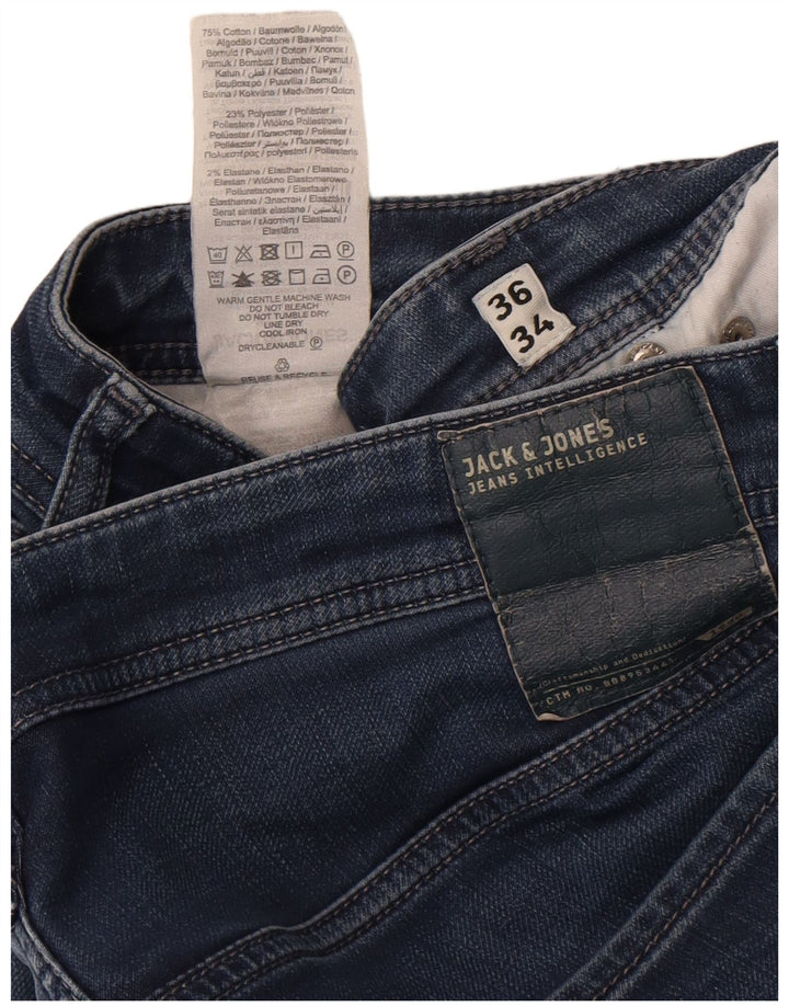 Jeans slim da uomo Jack & Jones W36 L34 cotone blu