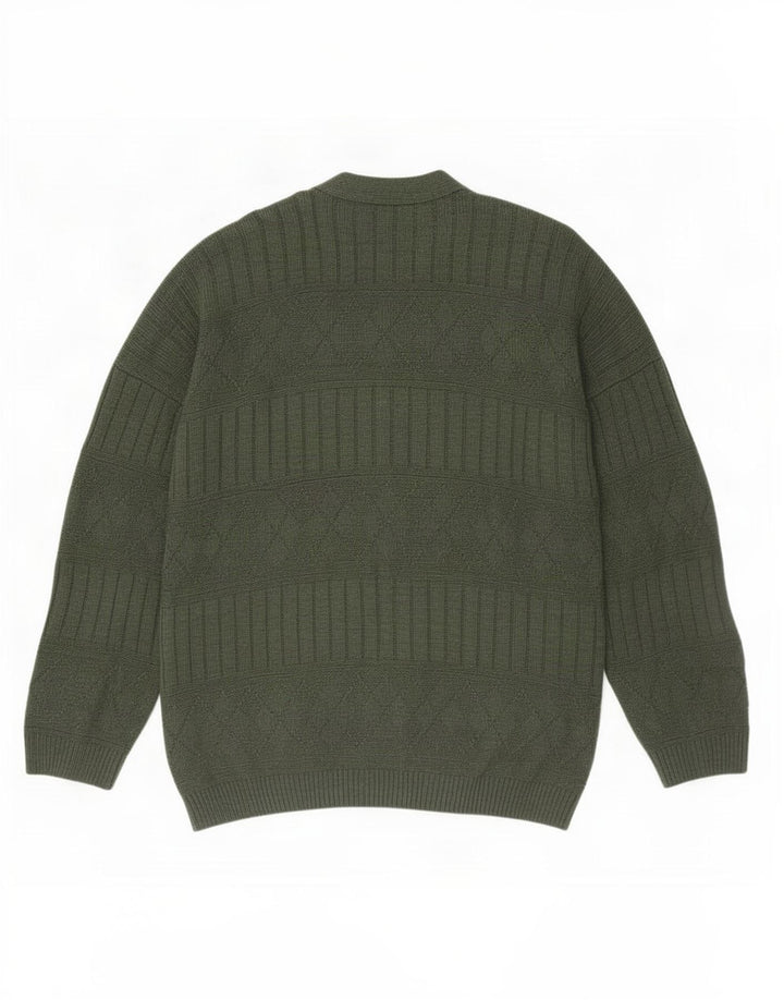 Marks & Spencer Maglione cardigan St. Michael da uomo grande verde