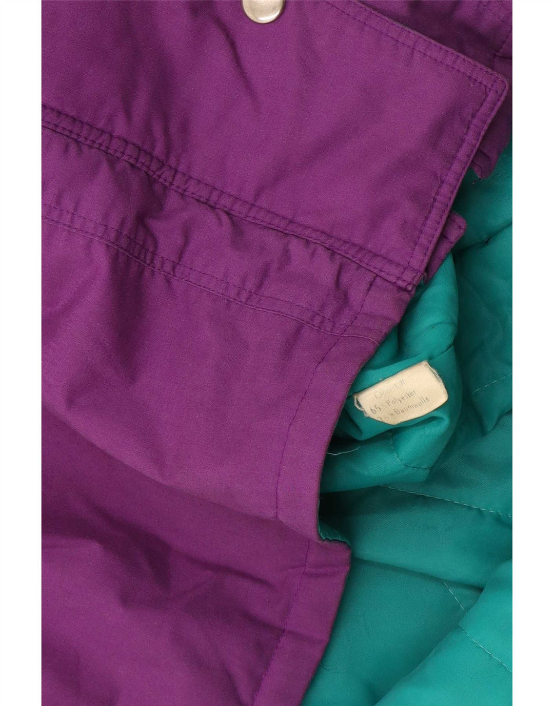 Giacca a vento vintage da donna UK 18 XL Poliestere color block viola