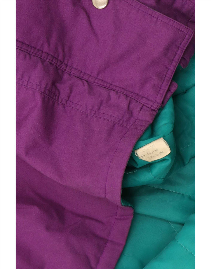 Giacca a vento vintage da donna UK 18 XL Poliestere color block viola