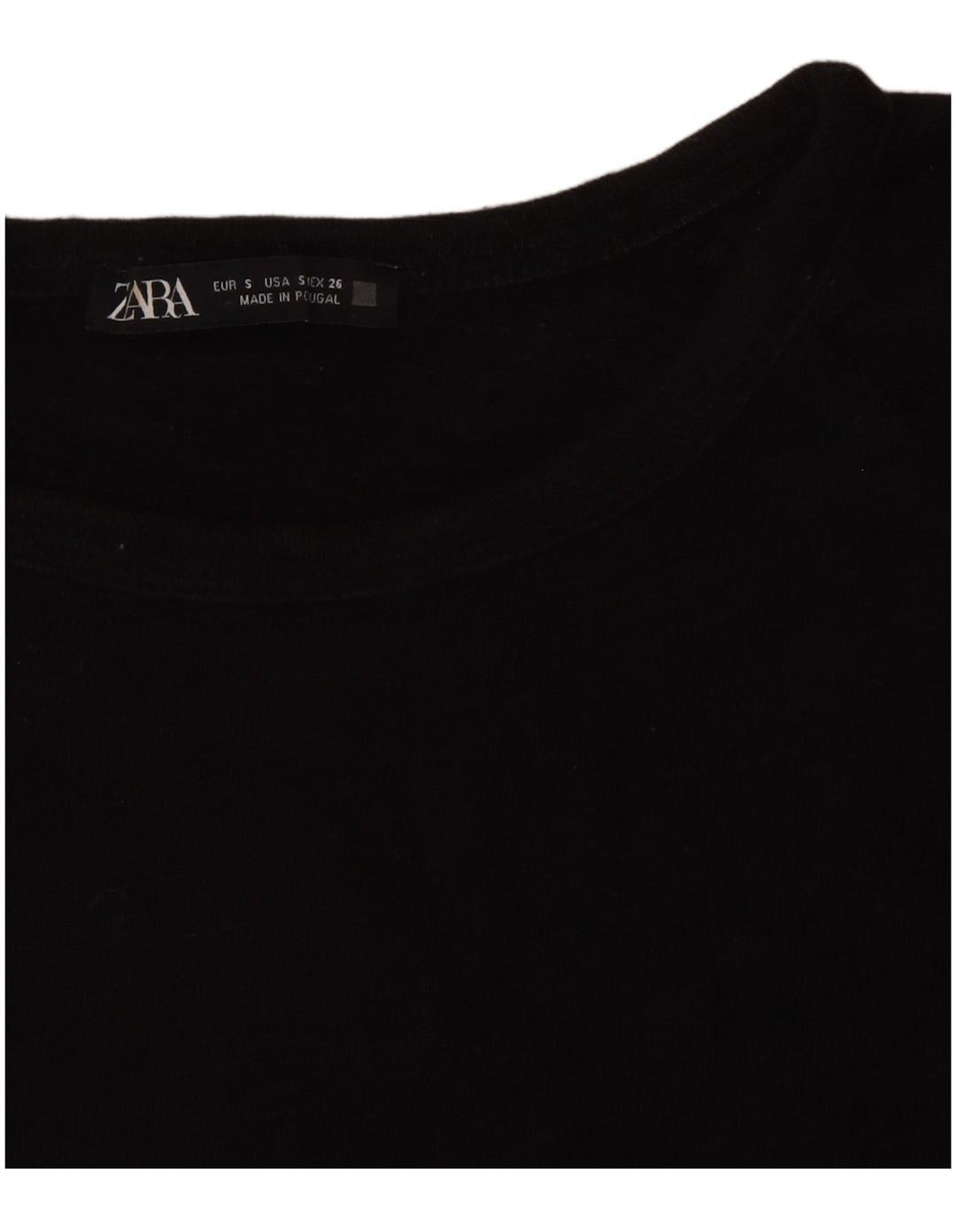 Top Zara Donna Manica 3/4 UK 10 Small Nero