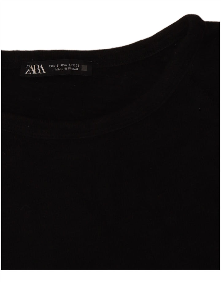 Top Zara Donna Manica 3/4 UK 10 Small Nero
